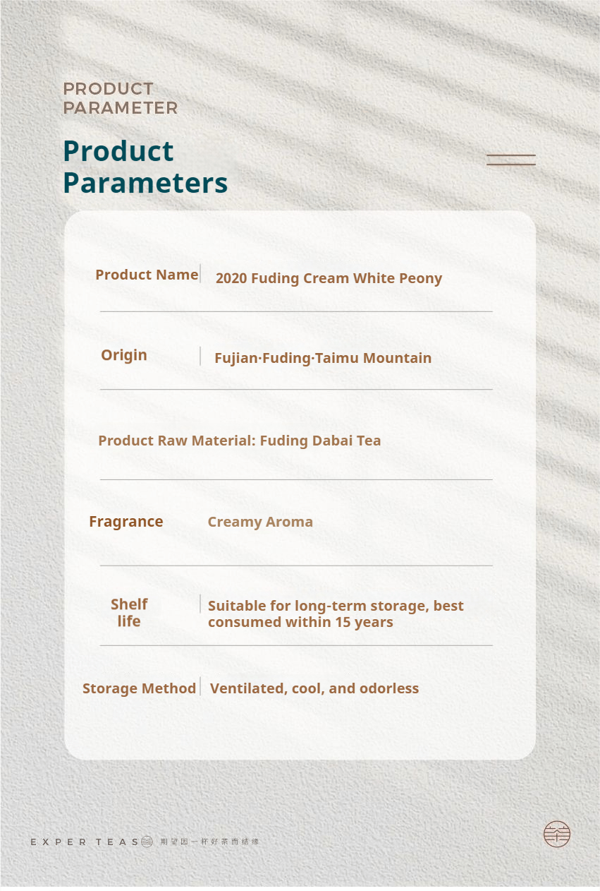 2020 Fuding Cream White Peony White Tea - Five Roots Tea