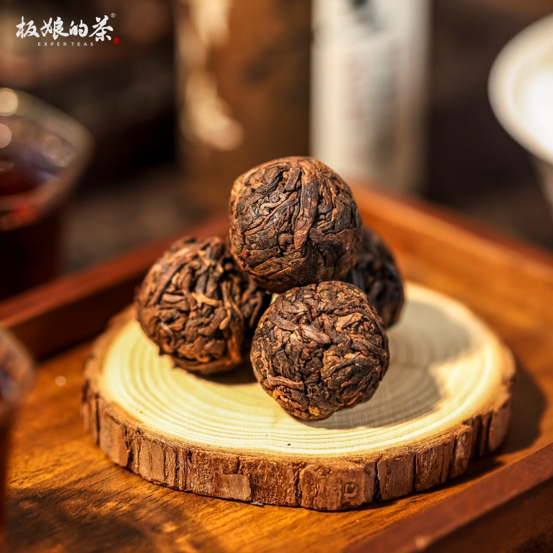 2024 Yunnan Yiwu Ancient Tree Ripe Puer Dragon Pearl 50g