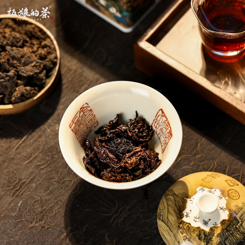2005 Menghai Huazhuliang Ancient Tree Ripe Puer Tea 100g