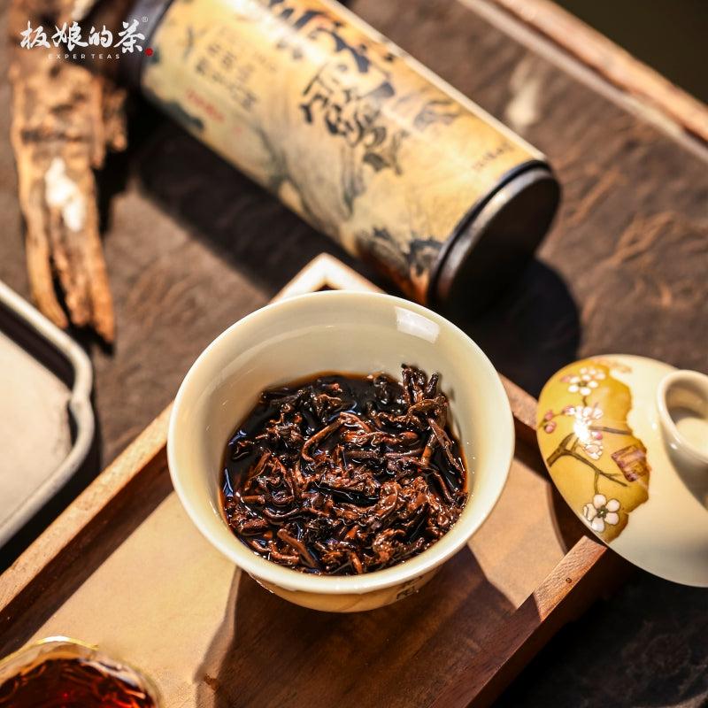 2008 Yunnan Bulang Mountain Ancient Tree Ripe Puer Dragon Pearl with Black Truffle 50g