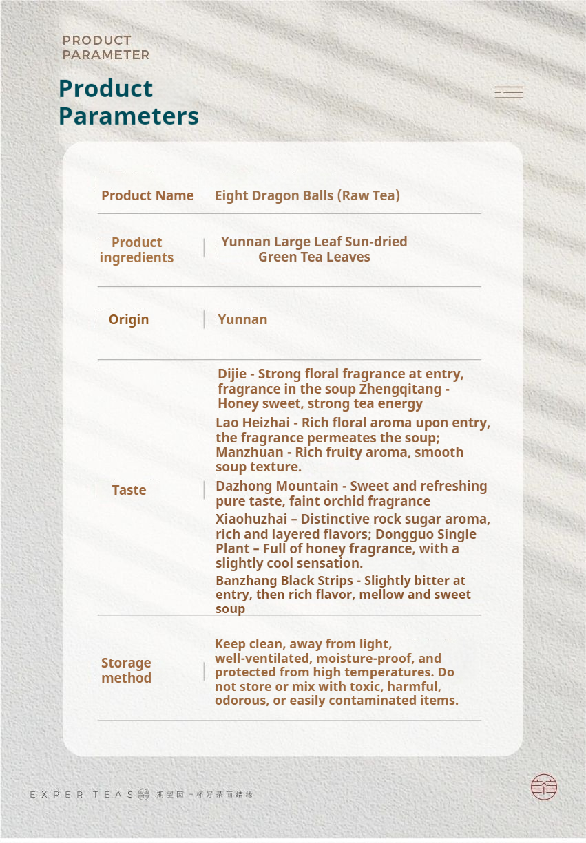 Ancient Tree Raw Pu-erh Collection - 8 Hand-Rolled Dragon Pearls