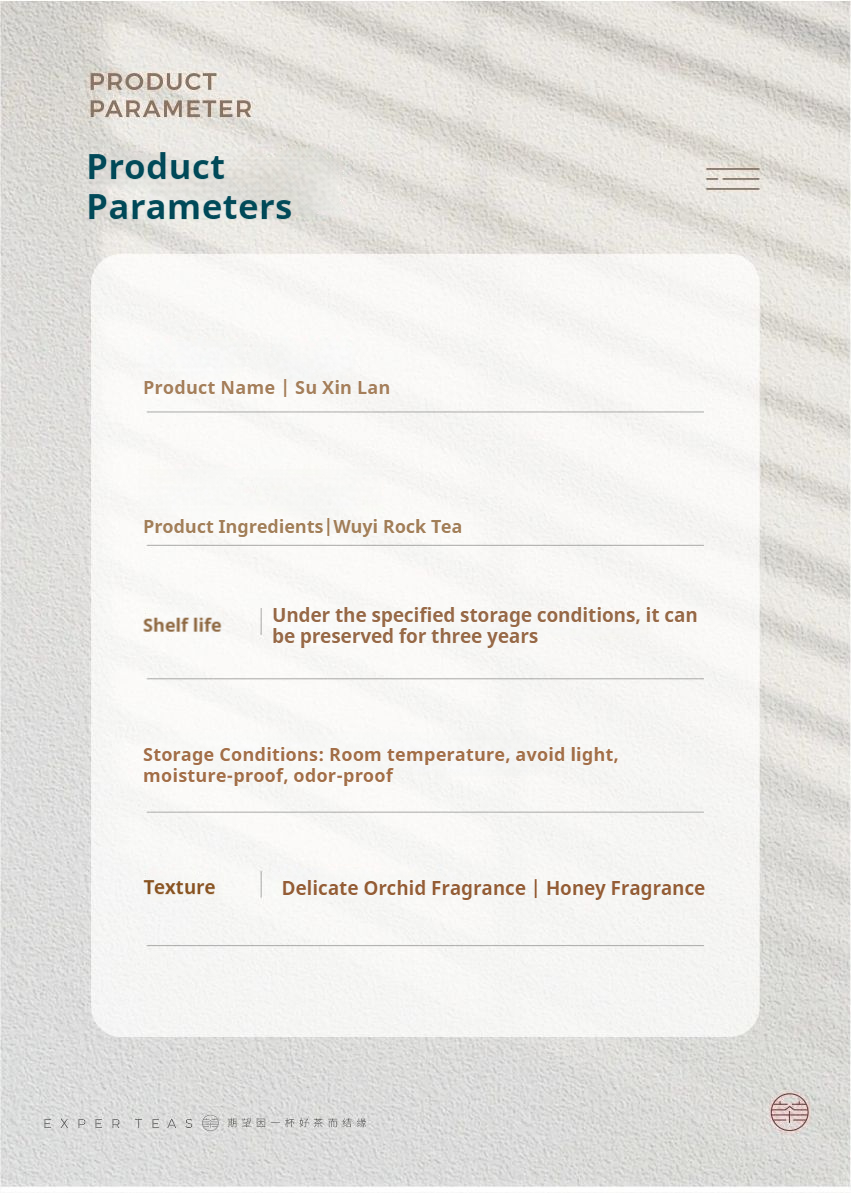 2024 Wuyi Zhengyan Suxinlan Famous Bush Rock Oolong Tea 8.3g