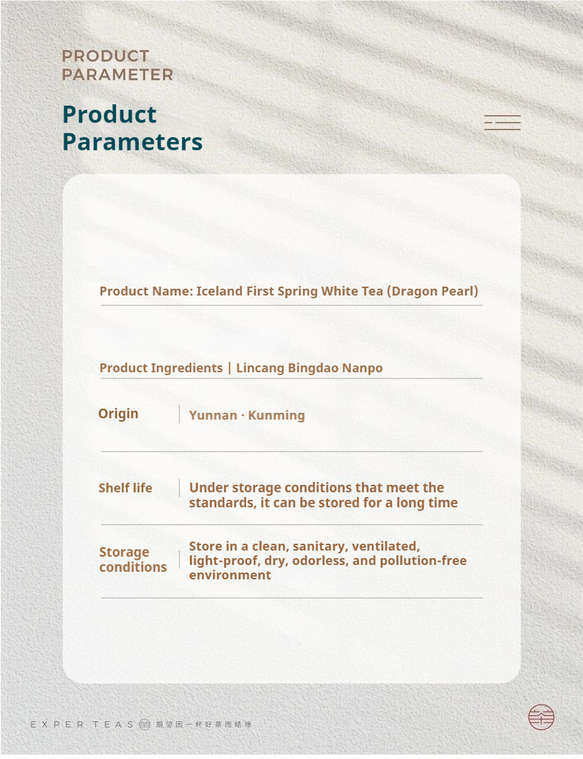 2025 Yunnan Bingdao Ancient Tree First Spring White Tea Dragon Pearl 50g