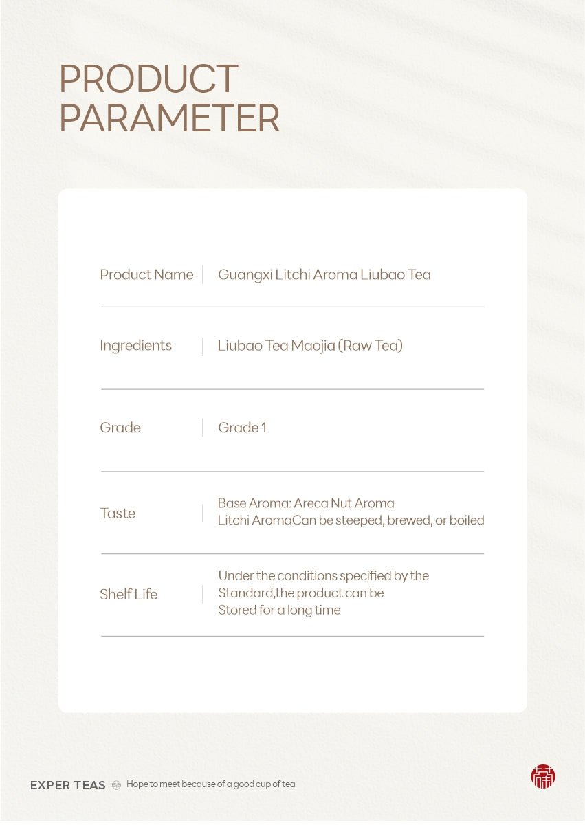 Guangxi Liubao Dark Tea with Lychee Aroma - Five Roots Tea