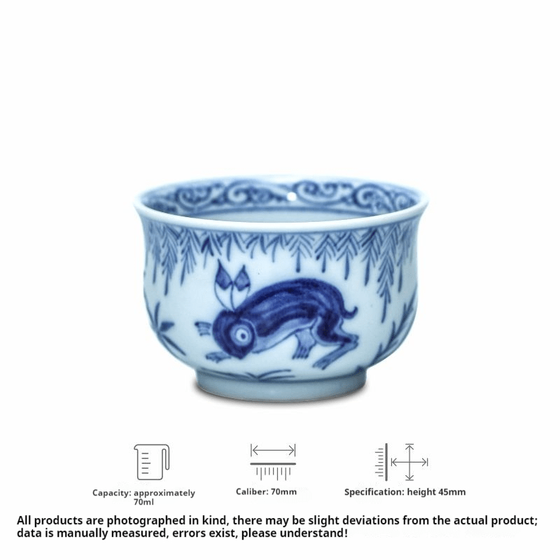 Jingdezhen Handmade Blue and White Porcelain Xiaozhuozhai Tea Set 70ml - Five Roots Tea