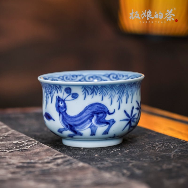 Jingdezhen Handmade Blue and White Porcelain Xiaozhuozhai Tea Set 70ml - Five Roots Tea