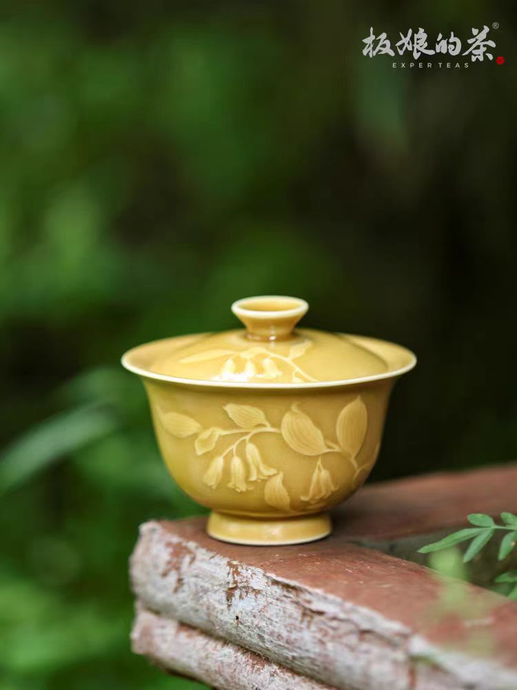 Jingshan Handmade Tang - style Polygonatum Gaiwan - 125ml - Five Roots Tea