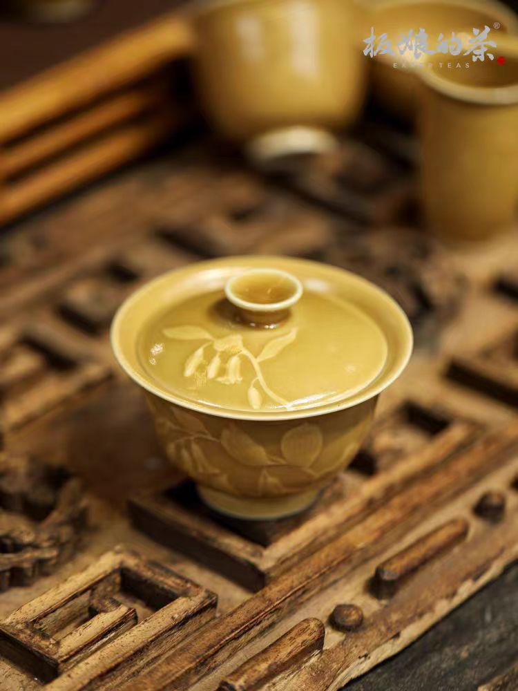 Jingshan Handmade Tang - style Polygonatum Gaiwan - 125ml - Five Roots Tea