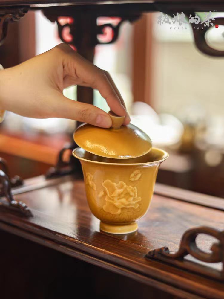 Jingshan Series Jinyutang Wealth and Promotion Gaiwan 145ml - Five Roots Tea