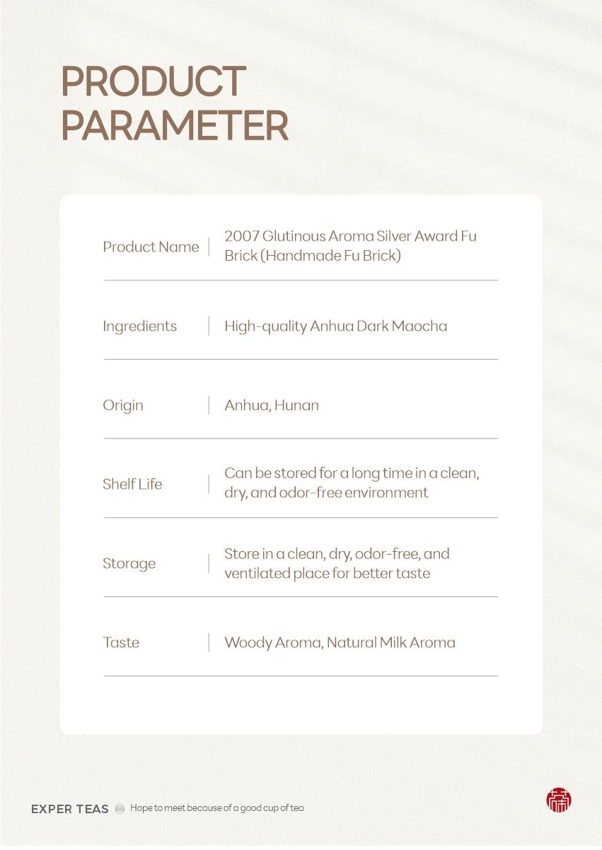 Silver Award Anhua Fuzhuan Dark Tea with Glutinous Aroma - Five Roots Tea