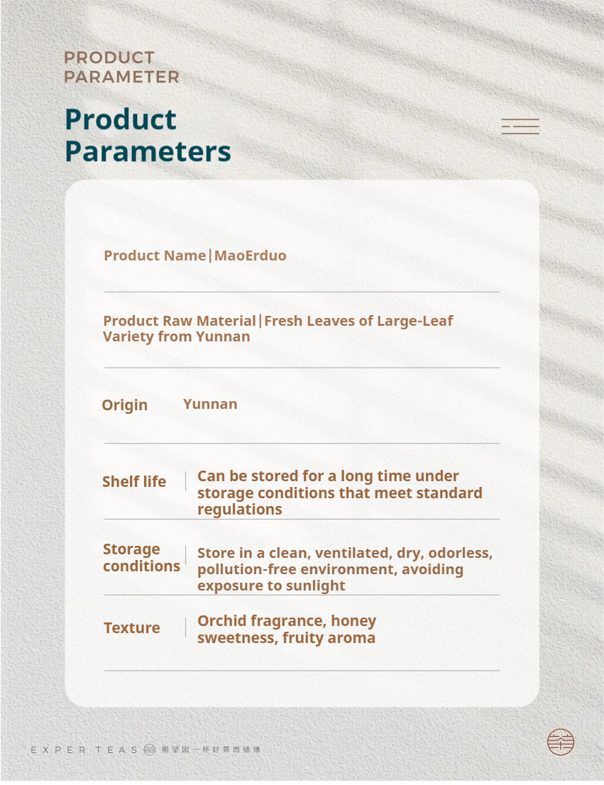 Yibang Small - Leaf Ancient Tea Tree MaoErduo Ancient Tree White Tea - Elegant Orchid Fragrance with Complex Honey Sweetness - Five Roots Tea