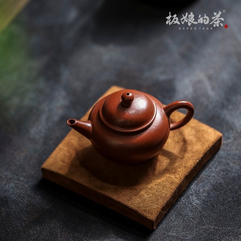 Yixing Pure Handmade Premium Vermilion Clay Zisha Teapot(purple clay teapot) - Five Roots Tea