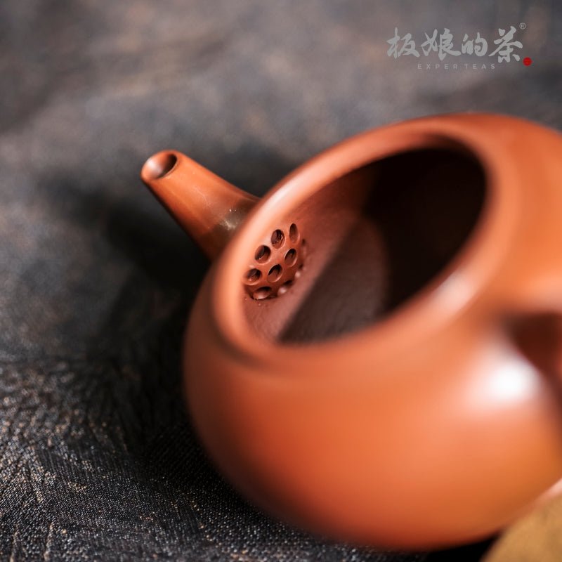 Yixing Pure Handmade Premium Vermilion Clay Zisha Teapot(purple clay teapot) - Five Roots Tea